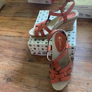 Earthies T-Strap Wedges NEW